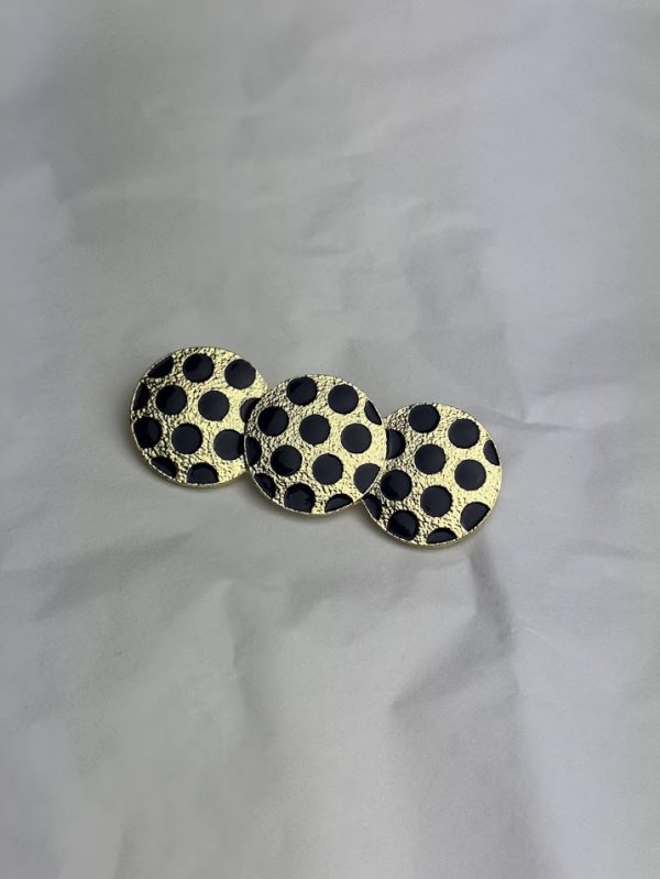 Broche lunares azul marino