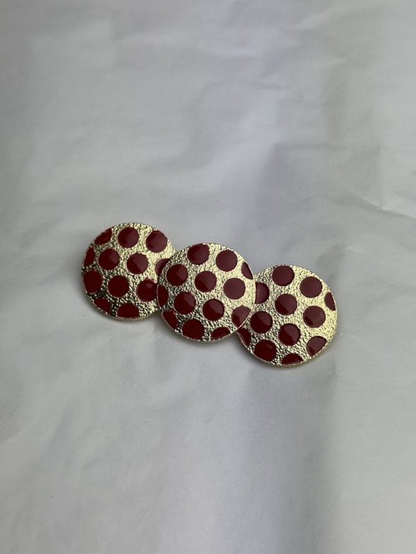 Broche lunares rojo