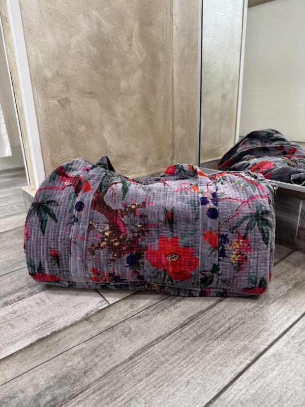 Bolsa de viaje terciopelo estampada