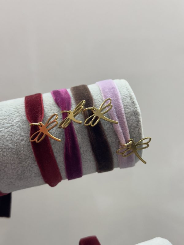 Pulsera terciopelo libélula