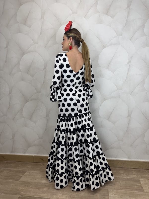 Traje de flamenca Dolores blanco - Imagen 2