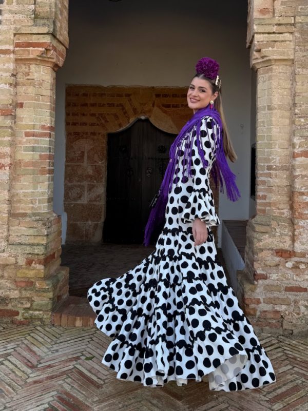 Traje de flamenca Dolores blanco