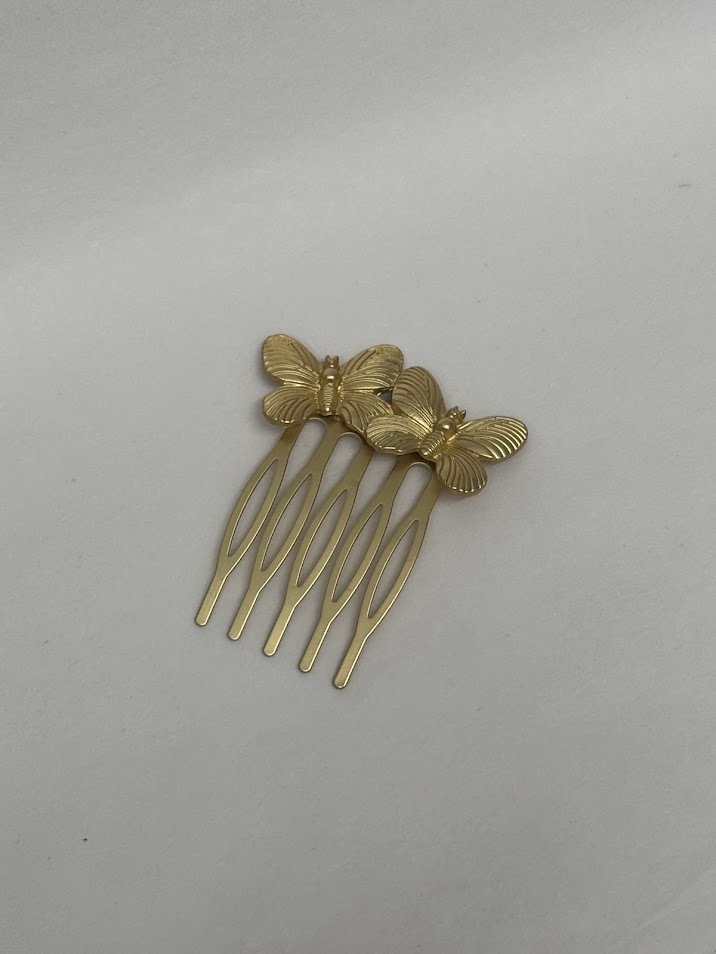 Peinecillo dos mariposas pequeño mate