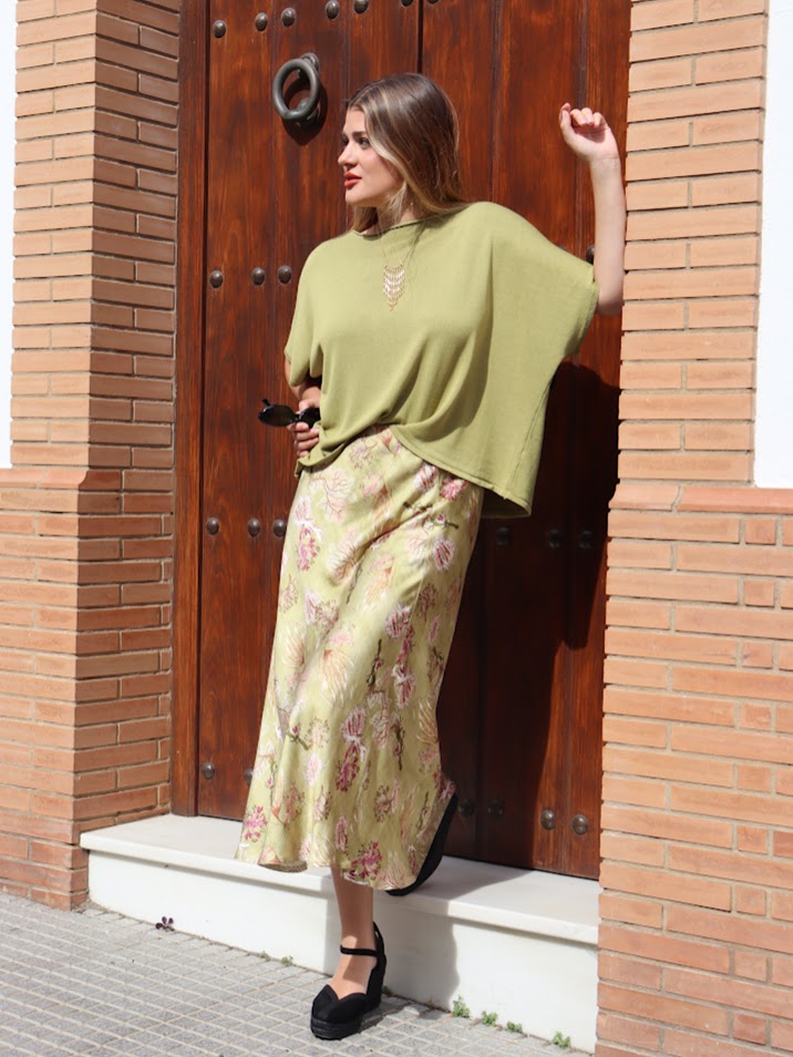 Falda Marina verde
