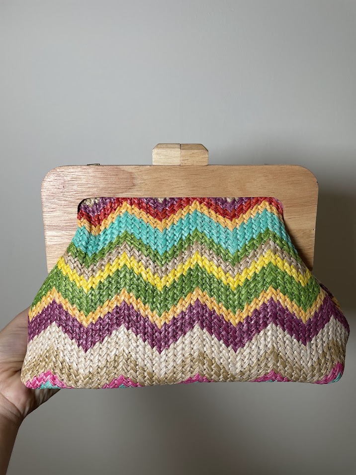 Bolso rafia multicolor