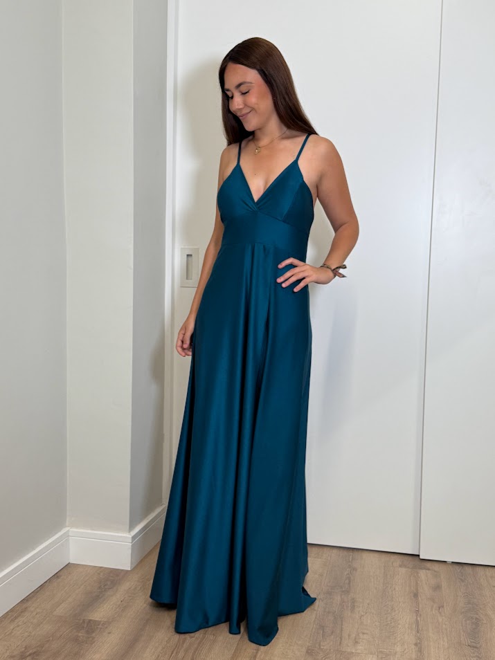 Vestido Emma petróleo