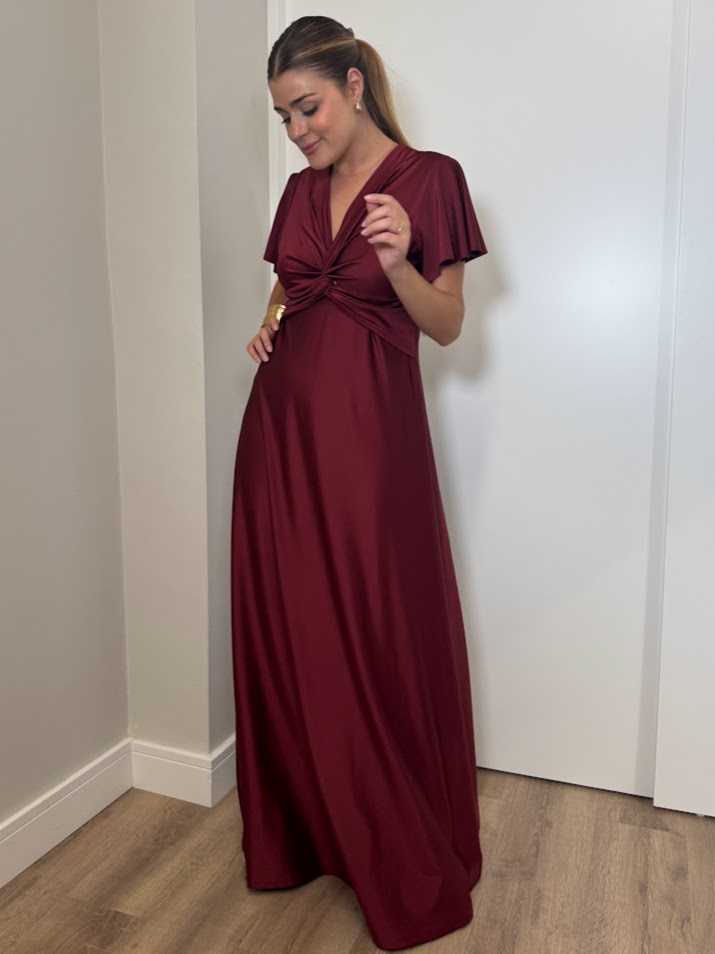 Vestido Elain burdeos