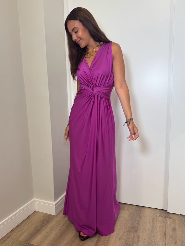Vestido Paula buganvilla