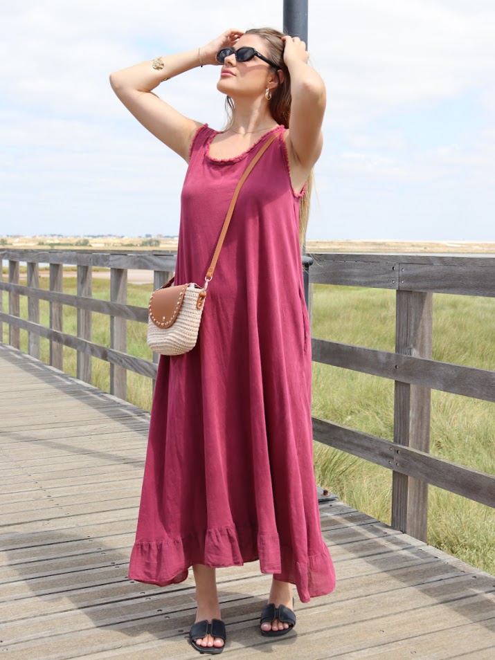 Vestido Moana tinto