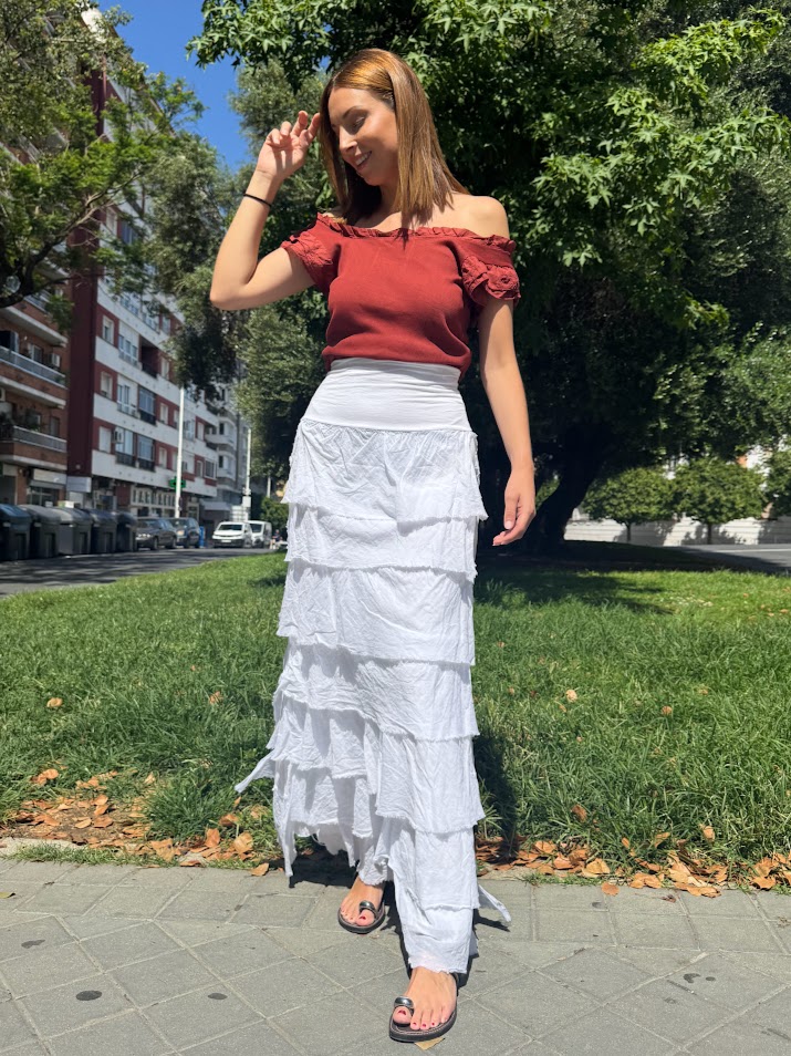Falda Monique blanca