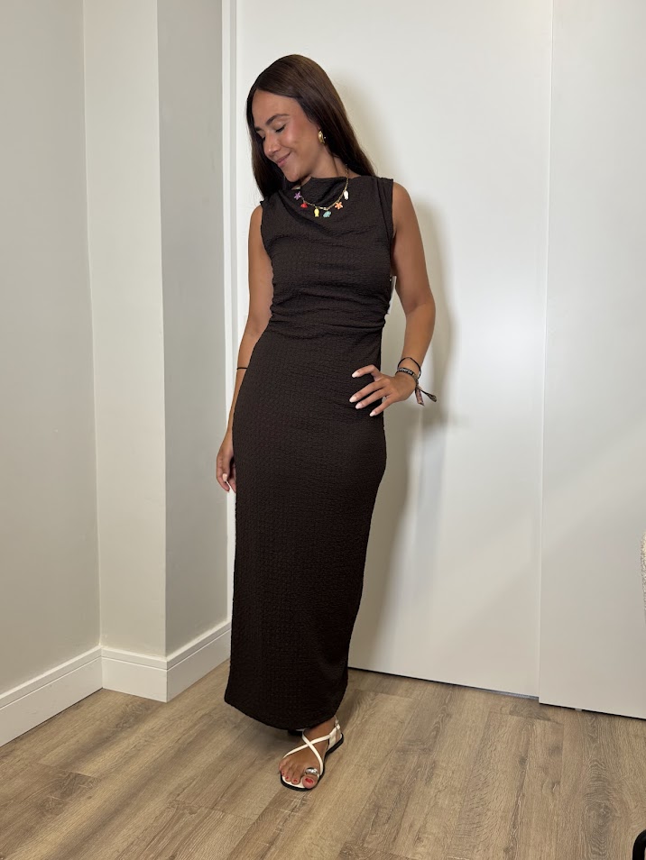 Vestido Paola marrón