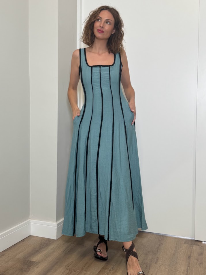 Vestido Jazmín verde agua