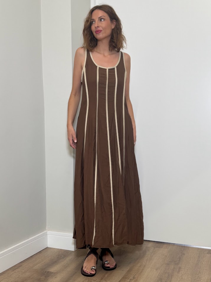 Vestido Calypso marrón