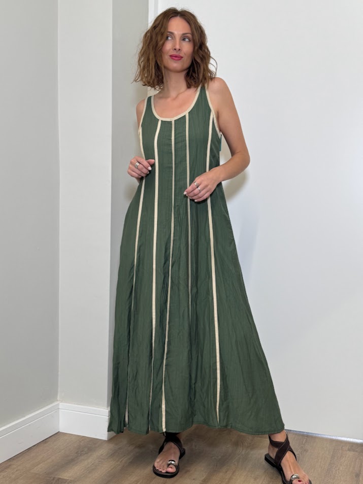 Vestido Calypso caqui