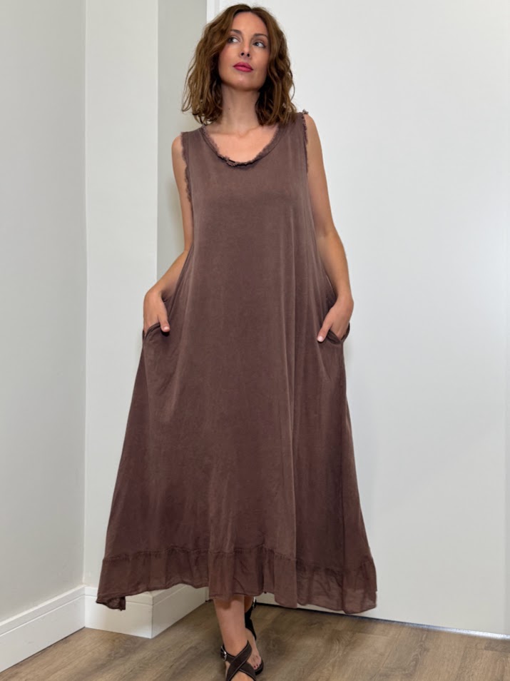 Vestido Moana marrón