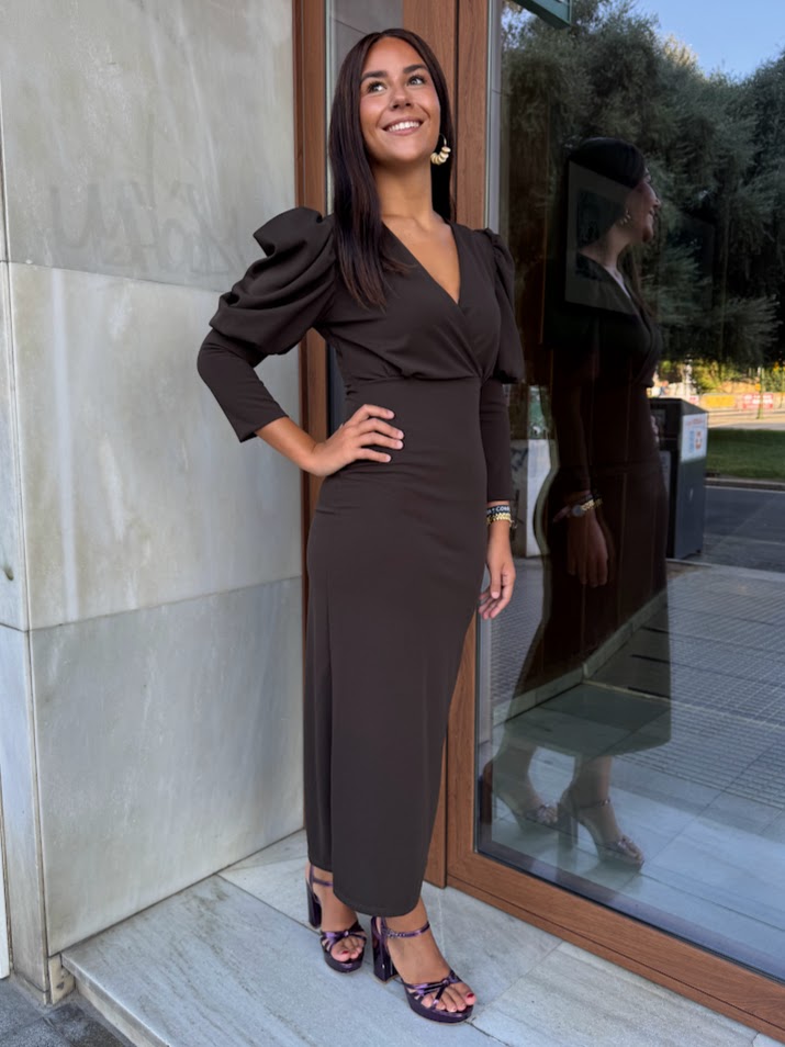 Vestido Lana marrón