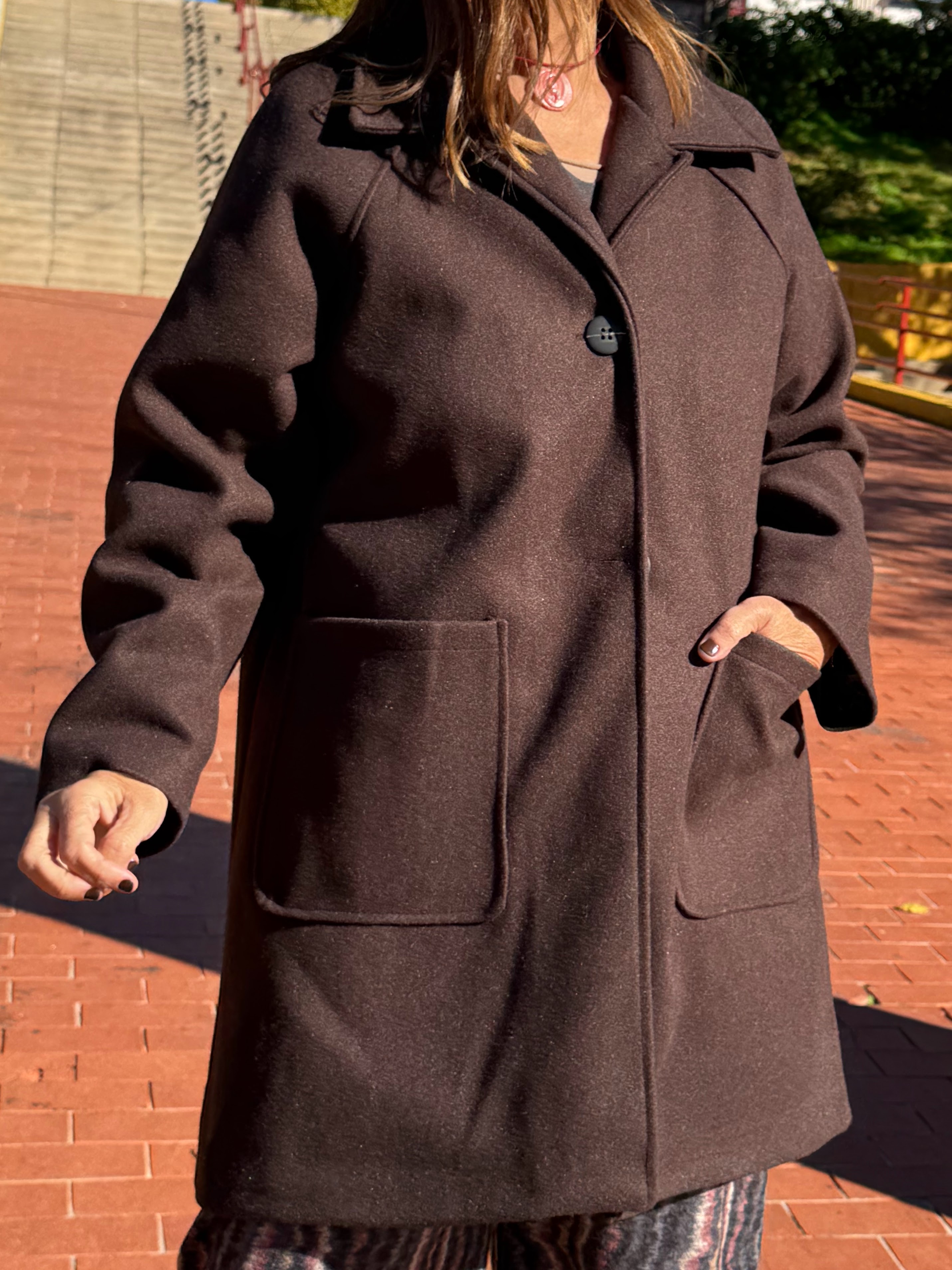 Abrigo marrón chocolate