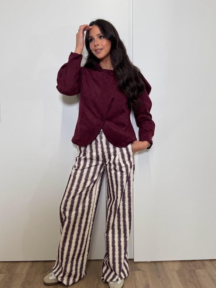 Pantalón Rovira burdeos