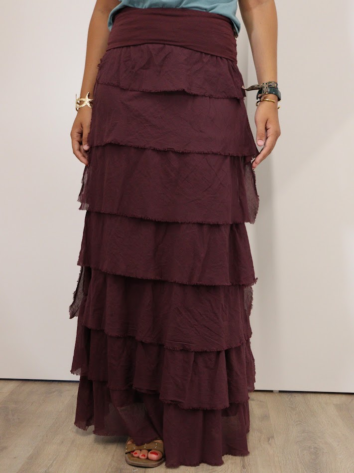 Falda Monique burdeos