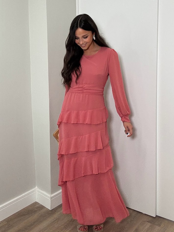 Vestido Iria coral