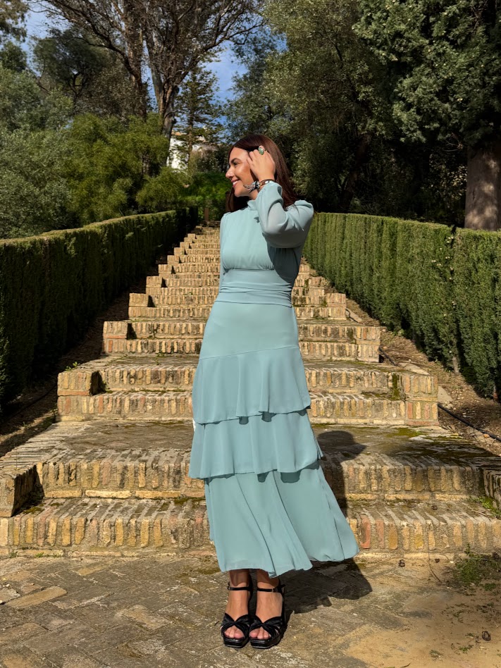 Vestido Lidia verde agua