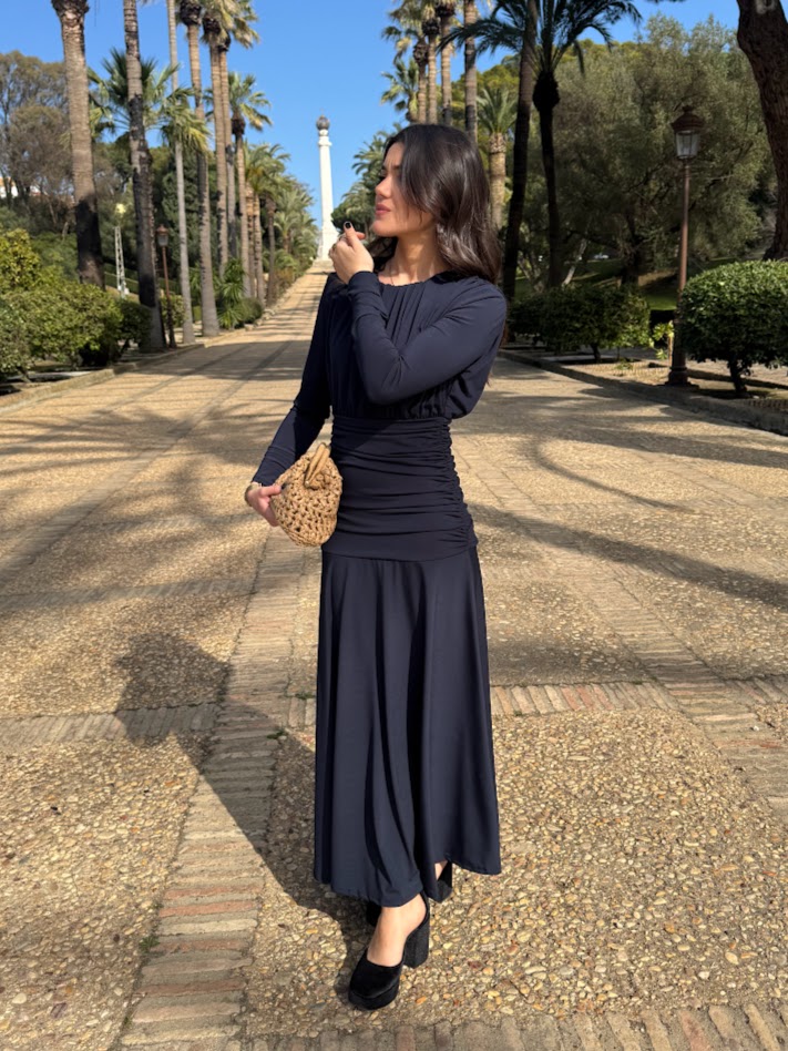 Vestido Martina azul marino