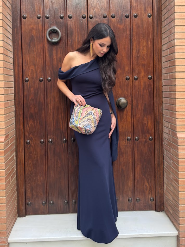 Vestido Valentina azul marino