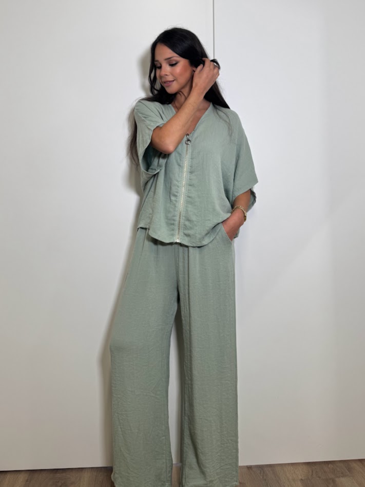 Pantalón Sofía verde agua