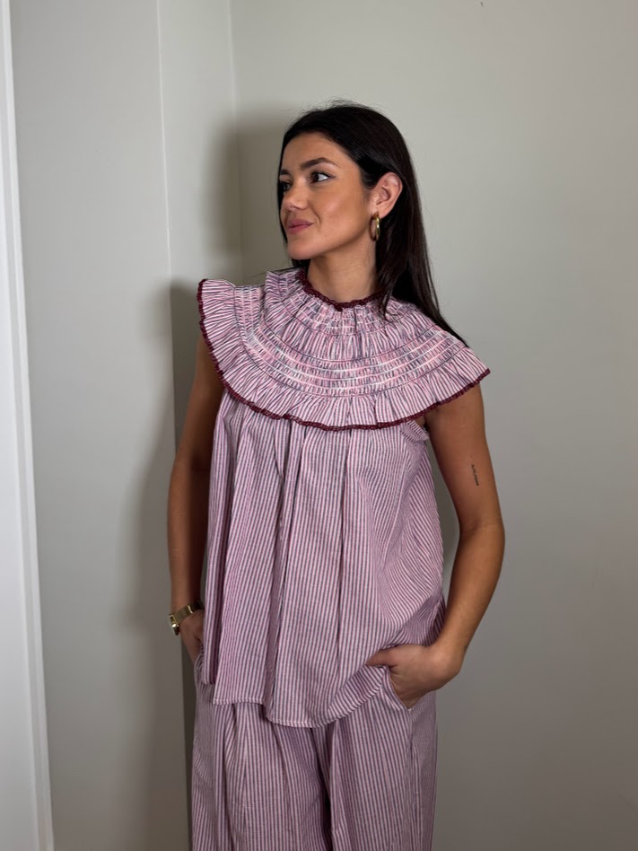 Camisa Inés Burdeos