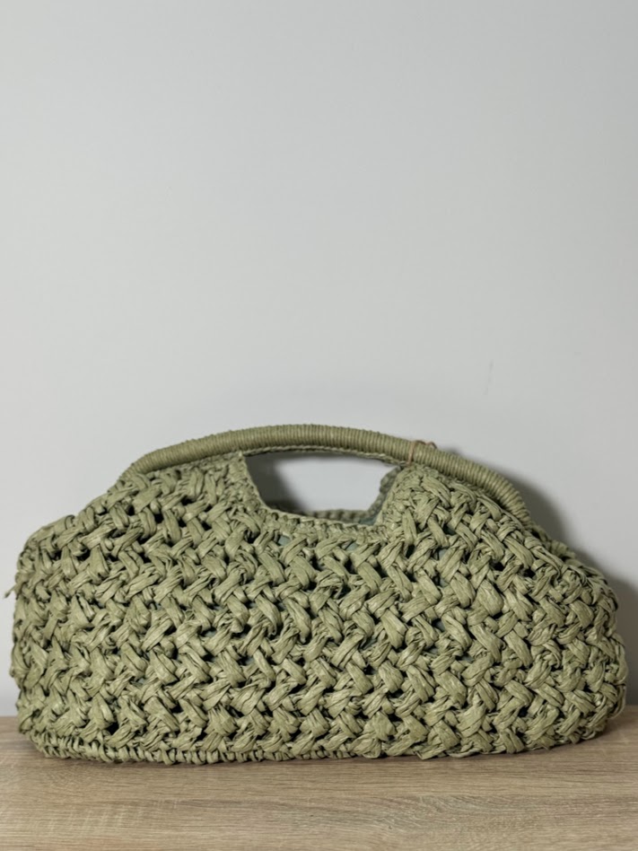 Bolso rafia verde