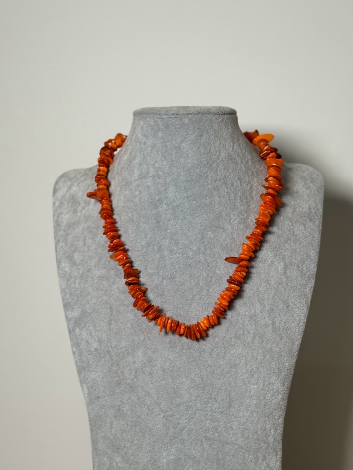 Collar cuentas naranja