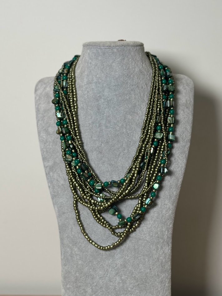 Collar cuentas verde