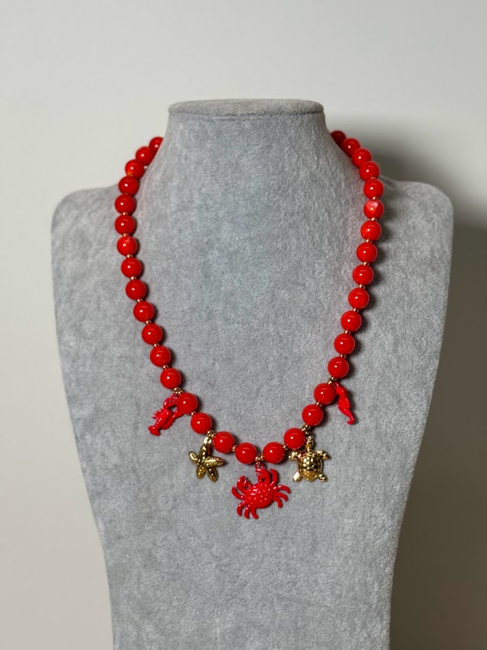 Collar cangrejo rojo