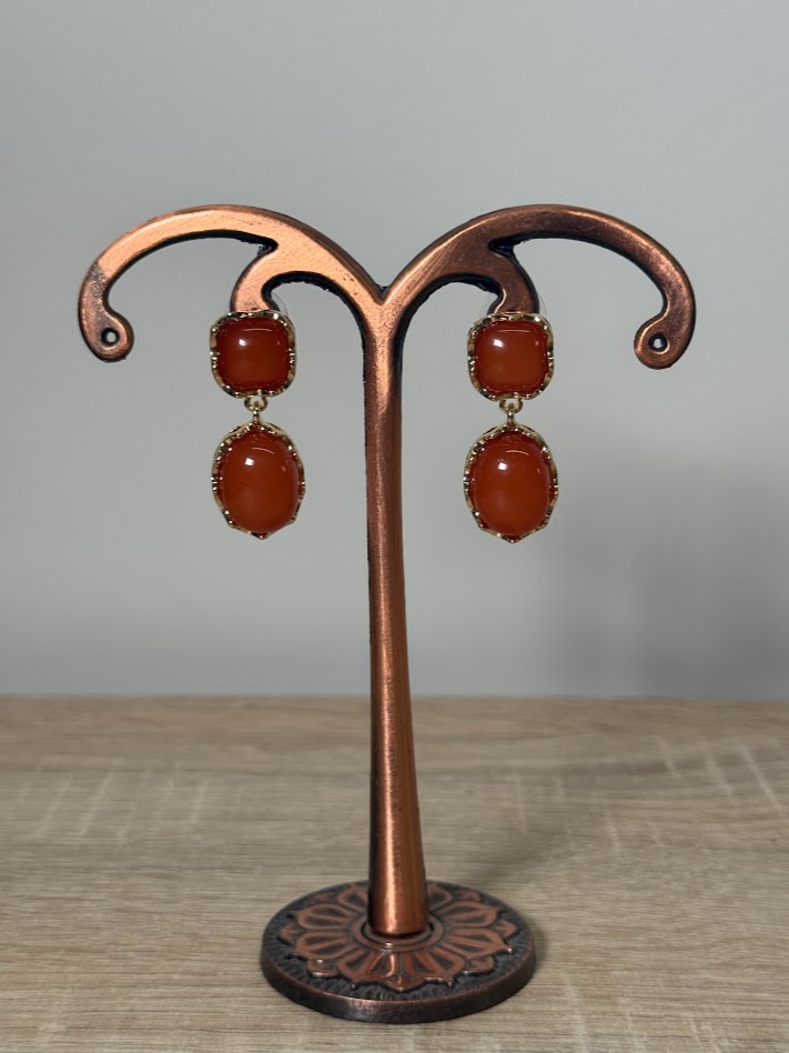 Pendientes piedra roja