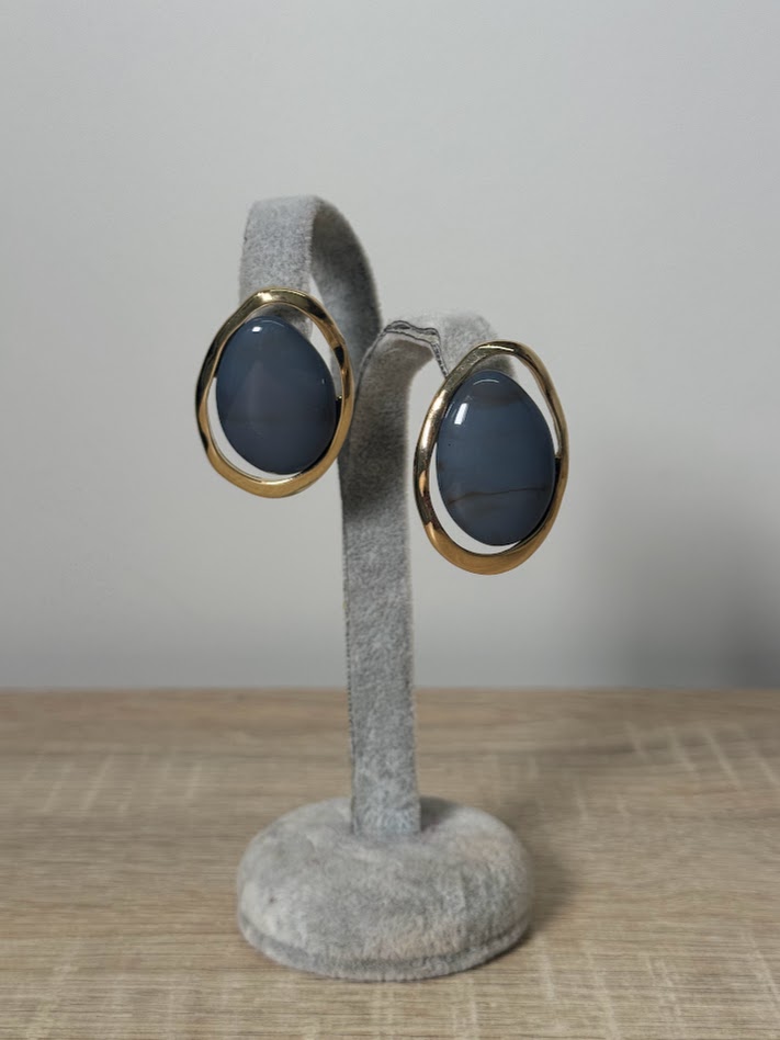 Pendientes piedra azul
