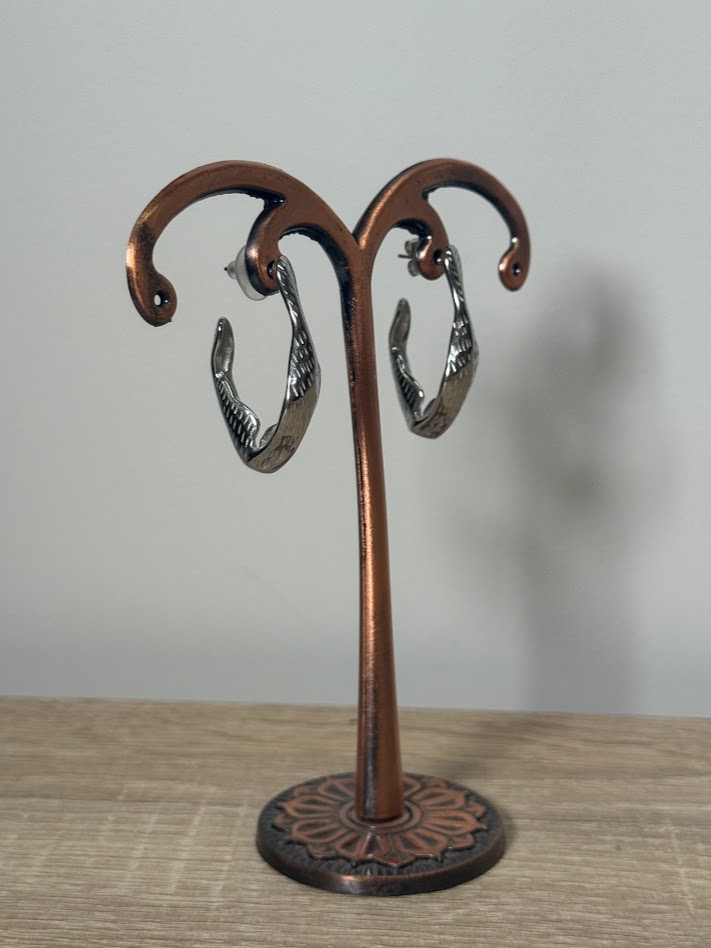 Aros semi abiertos plateados