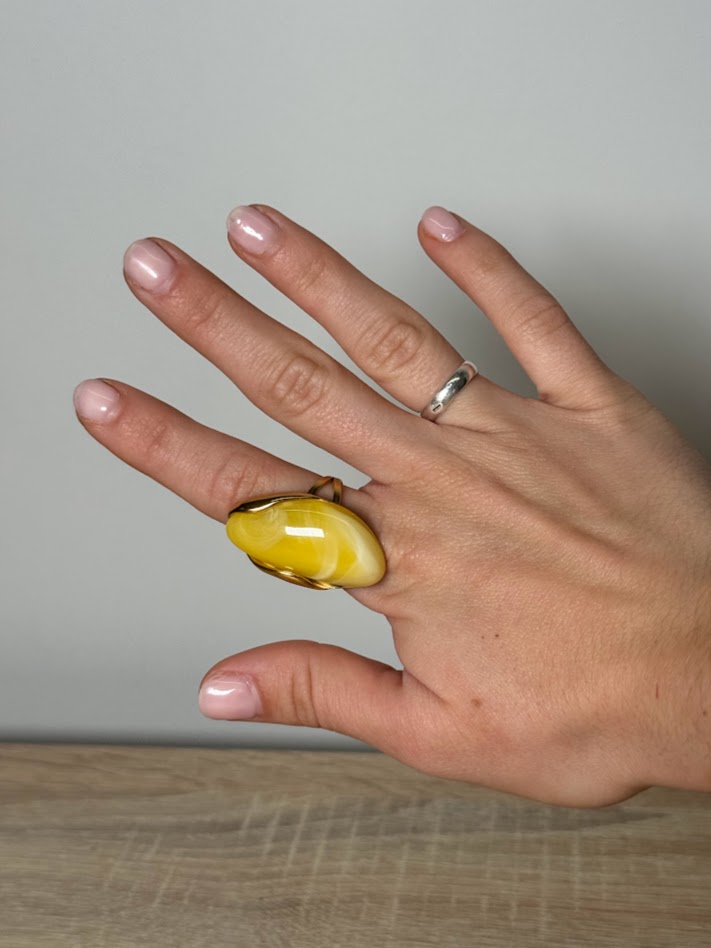 Anillo piedra amarillo