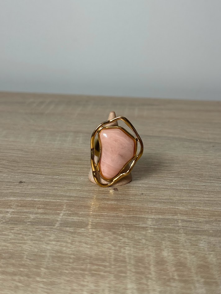 Anillo piedra rosa