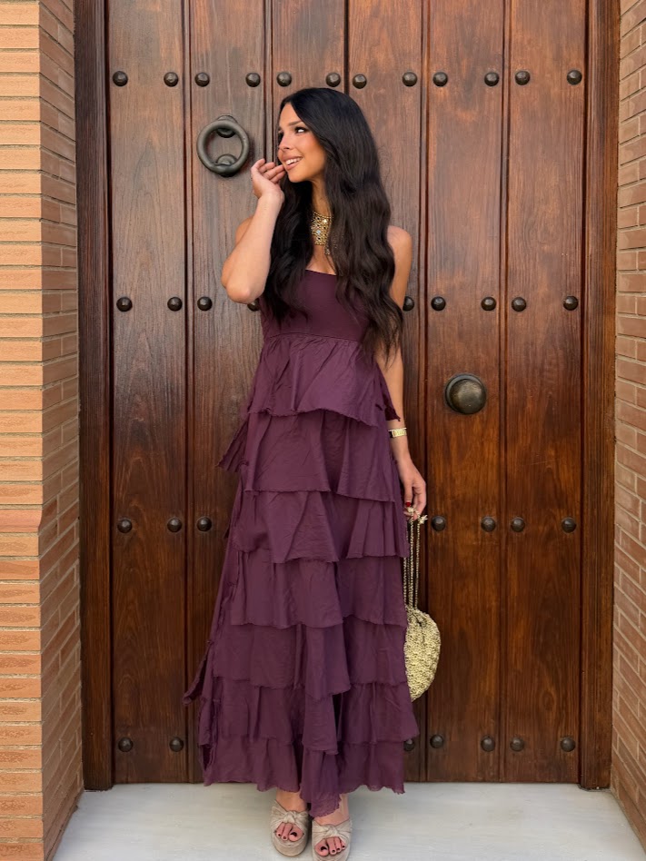 Falda-vestido Monique burdeos