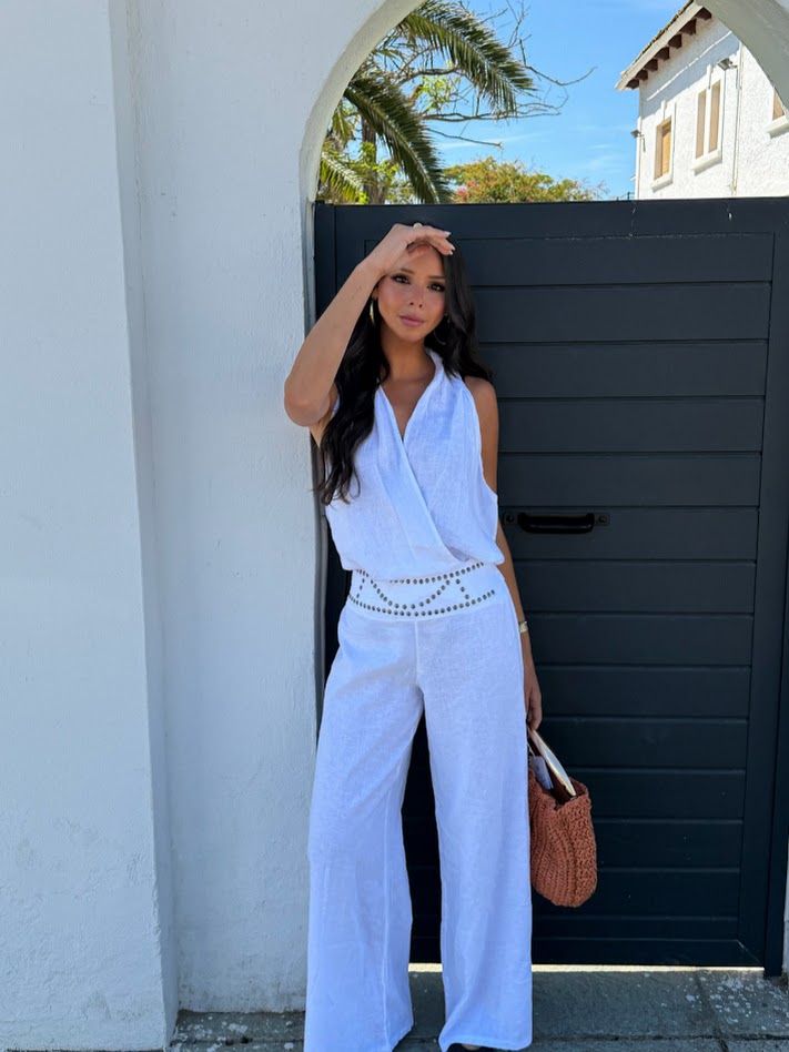 Pantalón blanco lino