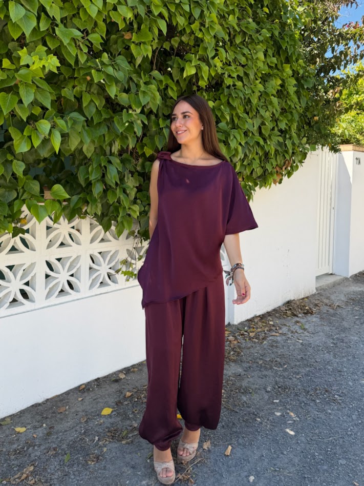 Conjunto Federica burdeos