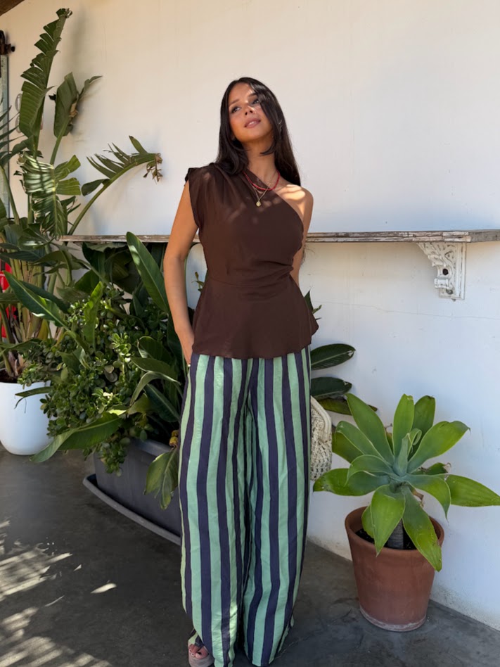 Pantalon rayas verde