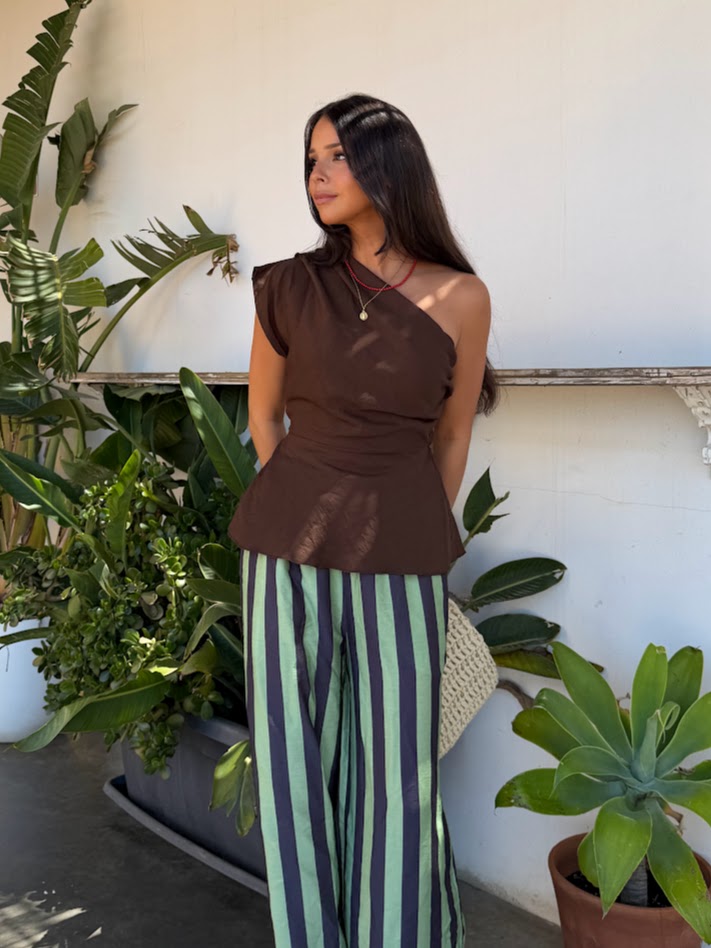Top Salma marrón
