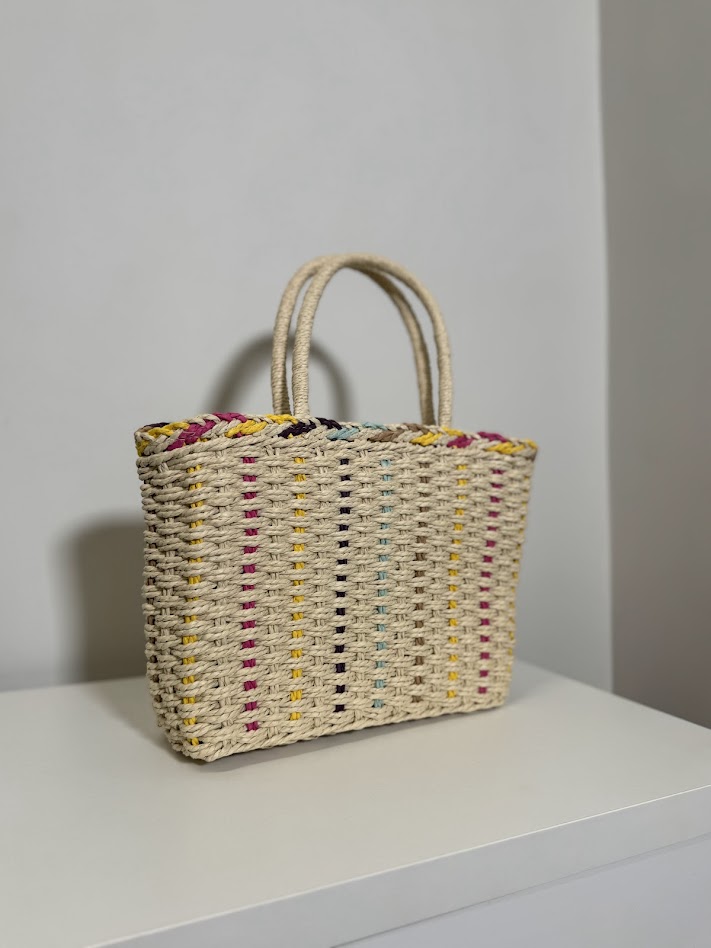 Cesta mimbre colores