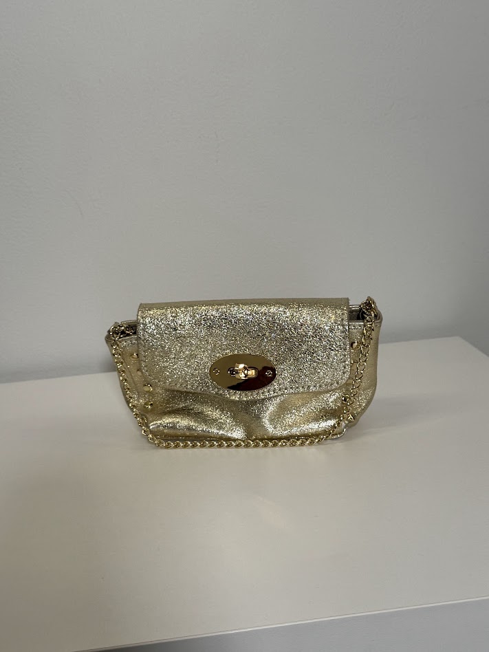 Bolso mini dorado