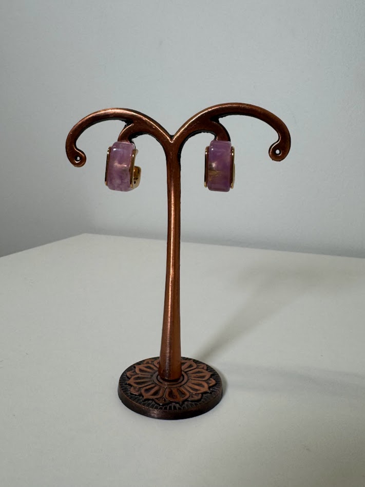 Pendientes piedras moradas