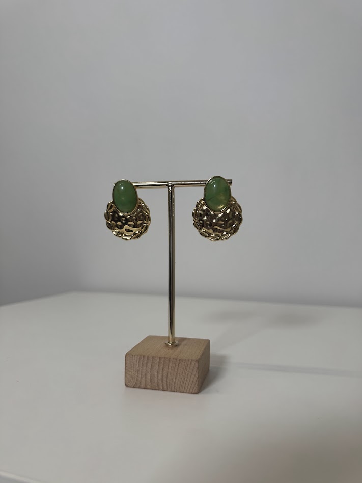 Pendientes piedra verde