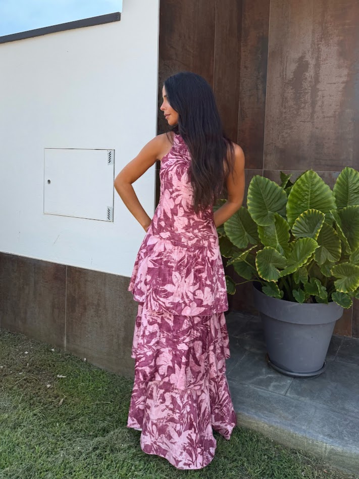 Vestido Florida rosa