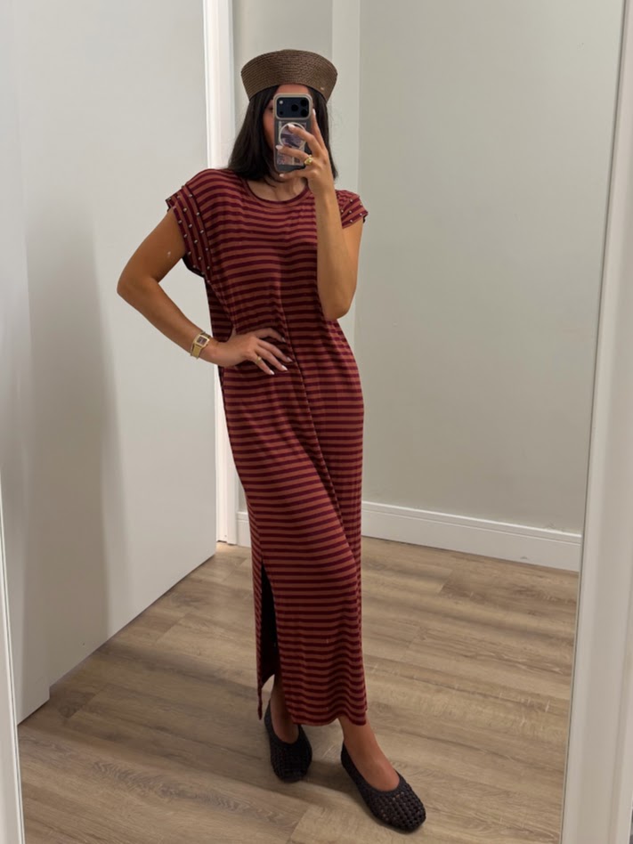 Vestido Mada burdeos