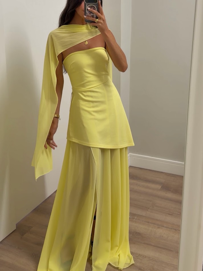 Vestido Aurora amarillo